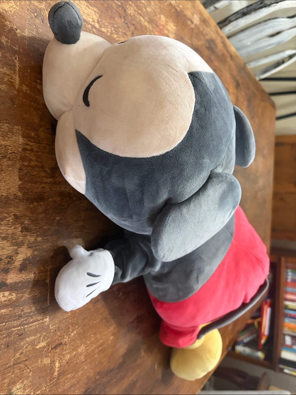 Disney Mickey Mouse Cuddlez Plush - Gray, Red, Yellow, Cream